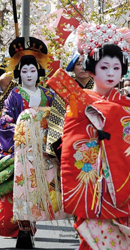 Traditional Geishas Attire Ueno Park Tokyo Japan Stunning
